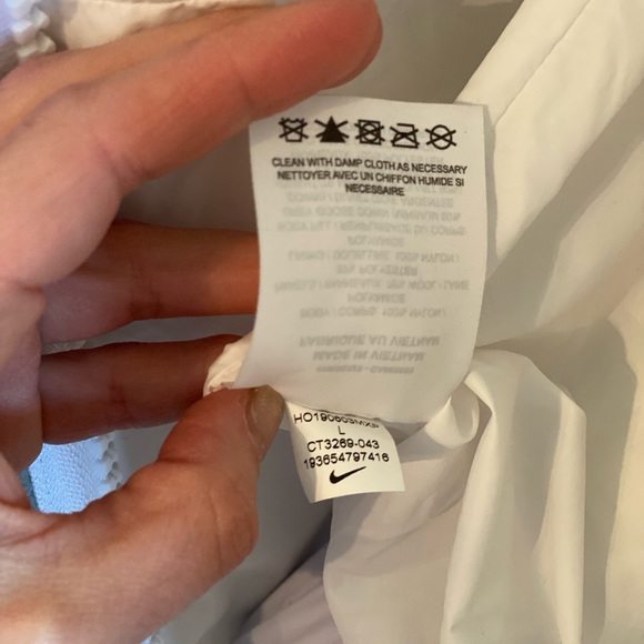 Nike x Sacai Mens down parka puffer jacket white gray Large - Picture 13 of 16